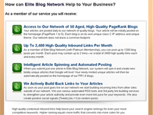 Services offered by Elite Blog Network